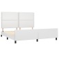 vidaXL Estructura de cama cabecero cuero sintético blanco 180x200 cm vidaXL Estructura de cama cabecero cuero sintético blanco 180x200 cm