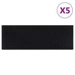 vidaXL Alfombrillas de escalera de goma 5 uds 25x75 cm