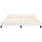 vidaXL Estructura de cama cabecero cuero sintético blanco 180x200 cm vidaXL Estructura de cama cabecero cuero sintético blanco 180x200 cm