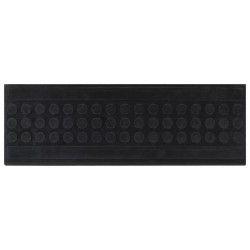 vidaXL Alfombrillas de escalera de goma 10 uds goma 25x75 cm