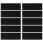 vidaXL Alfombrillas de escalera de goma 10 uds goma 25x75 cm