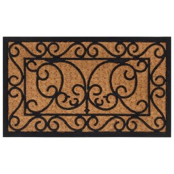 vidaXL Felpudo rectangular de goma y fibra de coco 45x75 cm
