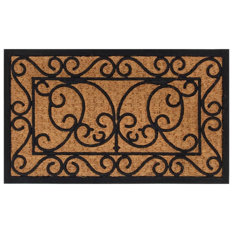 vidaXL Felpudo rectangular de goma y fibra de coco 45x75 cm vidaXL Felpudo rectangular de goma y fibra de coco 45x75 cm