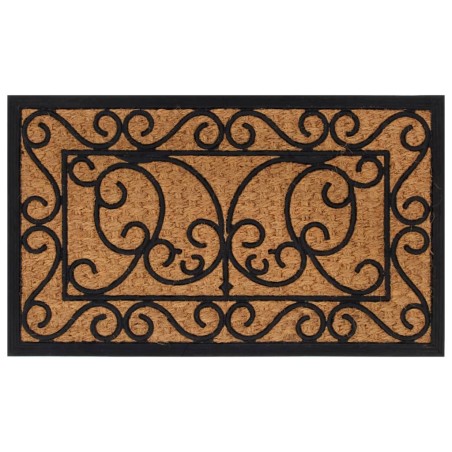 vidaXL Felpudo rectangular de goma y fibra de coco 45x75 cm