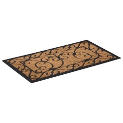 vidaXL Felpudo rectangular de goma y fibra de coco 45x75 cm