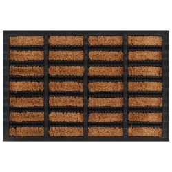 vidaXL Felpudo rectangular de goma y fibra de coco 40x60 cm