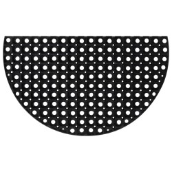 vidaXL Felpudo semicircular de goma 45x75 cm