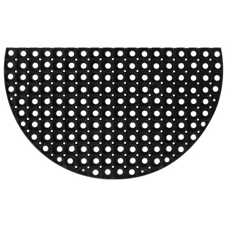 vidaXL Felpudo semicircular de goma 45x75 cm