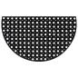 vidaXL Felpudo semicircular de goma 45x75 cm