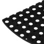 vidaXL Felpudo semicircular de goma 45x75 cm