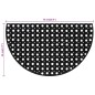 vidaXL Felpudo semicircular de goma 45x75 cm
