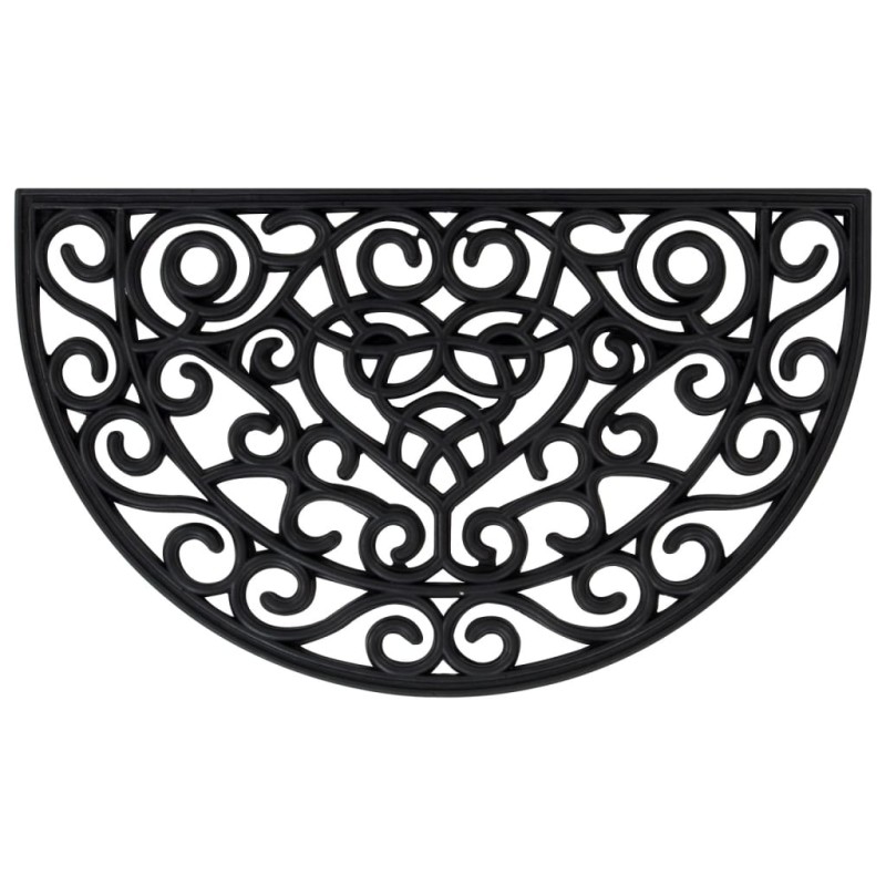 vidaXL Felpudo semicircular de goma 45x75 cm vidaXL Felpudo semicircular de goma 45x75 cm