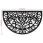 vidaXL Felpudo semicircular de goma 45x75 cm vidaXL Felpudo semicircular de goma 45x75 cm