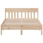 vidaXL Estructura de cama con cabecero madera maciza pino 120x200 cm vidaXL Estructura de cama con cabecero madera maciza pino 120x200 cm