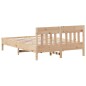 vidaXL Estructura de cama con cabecero madera maciza pino 120x200 cm vidaXL Estructura de cama con cabecero madera maciza pino 120x200 cm