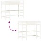 vidaXL Cama alta con escritorio madera maciza pino blanca 100x200 cm