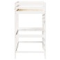 vidaXL Cama alta con escritorio madera maciza pino blanca 90x200 cm vidaXL Cama alta con escritorio madera maciza pino blanca 90x200 cm