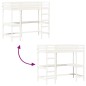 vidaXL Cama alta con escritorio madera maciza pino blanca 90x200 cm vidaXL Cama alta con escritorio madera maciza pino blanca 90x200 cm