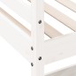 vidaXL Cama alta con escritorio madera maciza pino blanca 90x200 cm vidaXL Cama alta con escritorio madera maciza pino blanca 90x200 cm