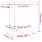 vidaXL Soporte acuario madera ingeniería blanco brillo 75x36x72,5 cm vidaXL Soporte acuario madera ingeniería blanco brillo 75x36x72,5 cm