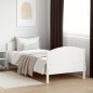 vidaXL Estructura de cama con cabecero madera de pino blanco 100x200cm vidaXL Estructura de cama con cabecero madera de pino blanco 100x200cm
