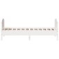 vidaXL Estructura de cama con cabecero madera de pino blanco 100x200cm vidaXL Estructura de cama con cabecero madera de pino blanco 100x200cm