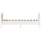 vidaXL Estructura de cama con cabecero madera pino blanco 75x190 cm vidaXL Estructura de cama con cabecero madera pino blanco 75x190 cm