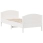 vidaXL Estructura de cama con cabecero madera pino blanco 75x190 cm vidaXL Estructura de cama con cabecero madera pino blanco 75x190 cm