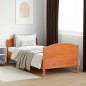 vidaXL Estructura cama con cabecero madera pino marrón cera 75x190 cm