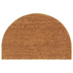 vidaXL Felpudo semicircular de fibra de coco natural 40x60 cm