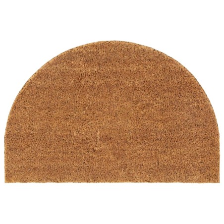 vidaXL Felpudo semicircular de fibra de coco natural 40x60 cm