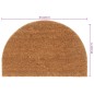 vidaXL Felpudo semicircular de fibra de coco natural 40x60 cm vidaXL Felpudo semicircular de fibra de coco natural 40x60 cm