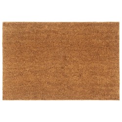 vidaXL Felpudo semicircular de fibra de coco natural 60x90 cm