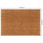 vidaXL Felpudo semicircular de fibra de coco natural 60x90 cm vidaXL Felpudo semicircular de fibra de coco natural 60x90 cm