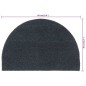 vidaXL Felpudo semicircular de fibra de coco gris oscuro 40x60 cm vidaXL Felpudo semicircular de fibra de coco gris oscuro 40x60 cm