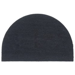 vidaXL Felpudo semicircular de fibra de coco gris oscuro 60x90 cm