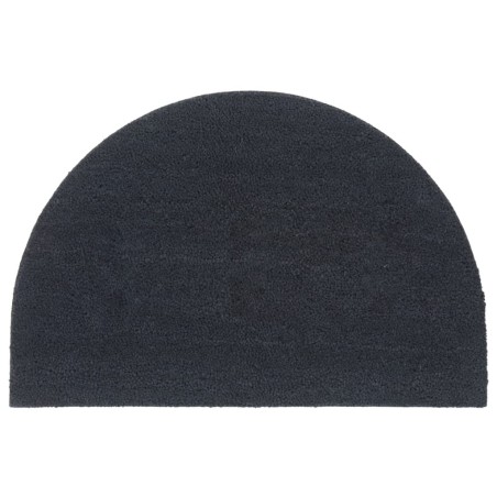 vidaXL Felpudo semicircular de fibra de coco gris oscuro 60x90 cm