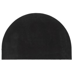 vidaXL Felpudo semicircular de fibra de coco gris oscuro 60x90 cm