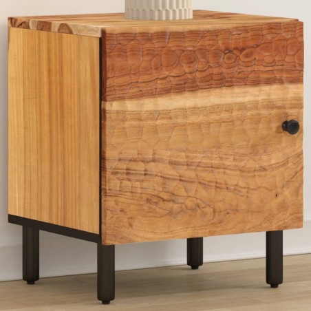 vidaXL Mesita de noche de madera maciza de acacia 40x33x46 cm