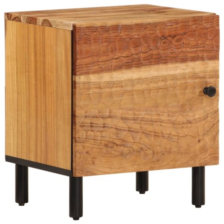 vidaXL Mesita de noche de madera maciza de acacia 40x33x46 cm