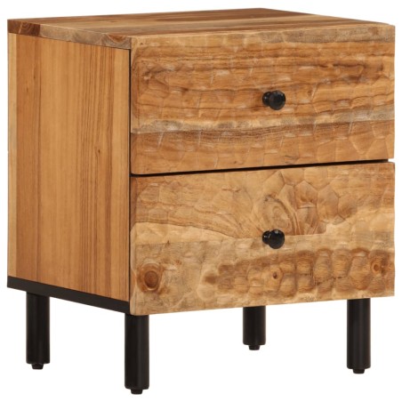 vidaXL Mesita de noche de madera maciza de acacia 40x33x46 cm