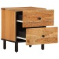 vidaXL Mesita de noche de madera maciza de acacia 40x33x46 cm vidaXL Mesita de noche de madera maciza de acacia 40x33x46 cm