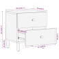 vidaXL Mesita de noche de madera maciza de acacia 40x33x46 cm vidaXL Mesita de noche de madera maciza de acacia 40x33x46 cm