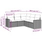 vidaXL Juego de sofás jardín con cojines 5 pzas ratán sintético gris vidaXL Juego de sofás jardín con cojines 5 pzas ratán sintético gris