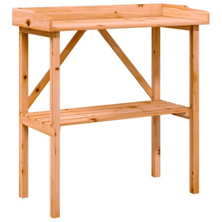 vidaXL Mesa para plantas con estante madera abeto marrón 78x38x82,5 cm