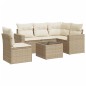 vidaXL Juego de sofás jardín con cojines 6 pzas ratán sintético beige vidaXL Juego de sofás jardín con cojines 6 pzas ratán sintético beige