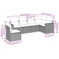 vidaXL Set de muebles de jardín 6 pzas y cojines ratán sintético gris vidaXL Set de muebles de jardín 6 pzas y cojines ratán sintético gris