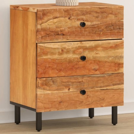 vidaXL Mesita de noche madera maciza de acacia 50x33x60 cm
