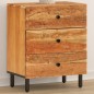 vidaXL Mesita de noche madera maciza de acacia 50x33x60 cm vidaXL Mesita de noche madera maciza de acacia 50x33x60 cm