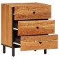vidaXL Mesita de noche madera maciza de acacia 50x33x60 cm vidaXL Mesita de noche madera maciza de acacia 50x33x60 cm